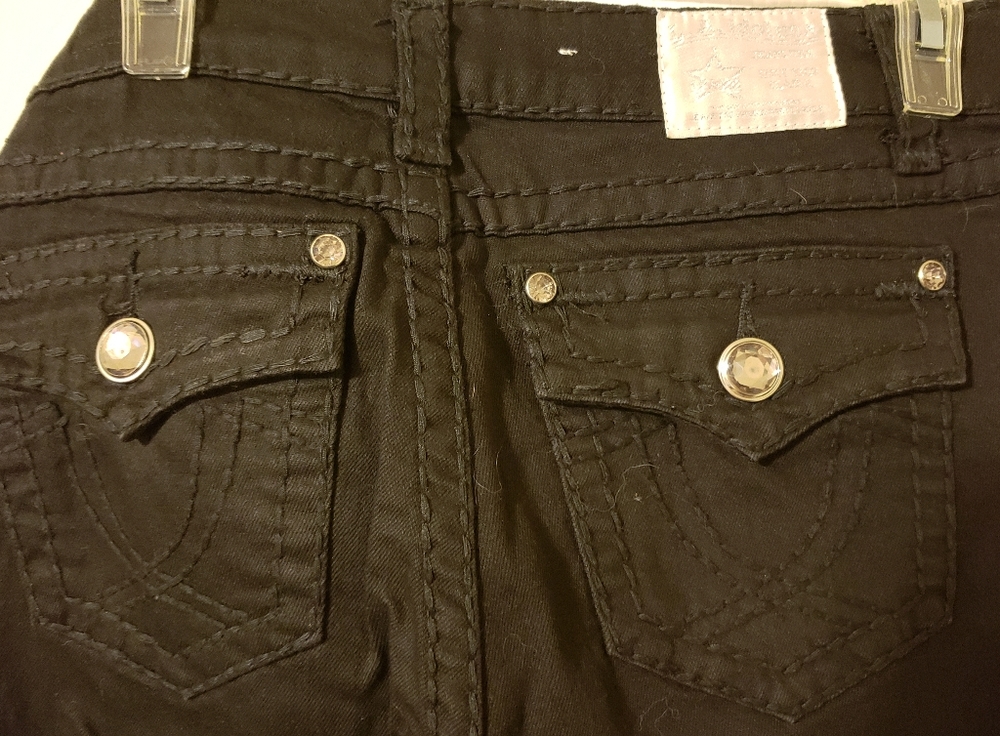 La idol long flare black jeans